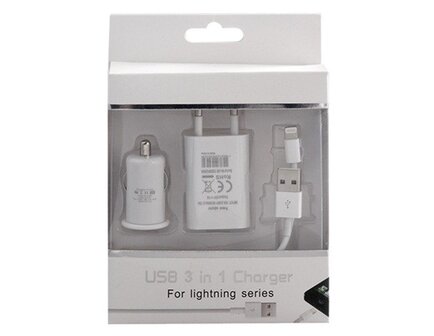 3 in 1 oplader set