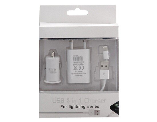 3 in 1 oplader set